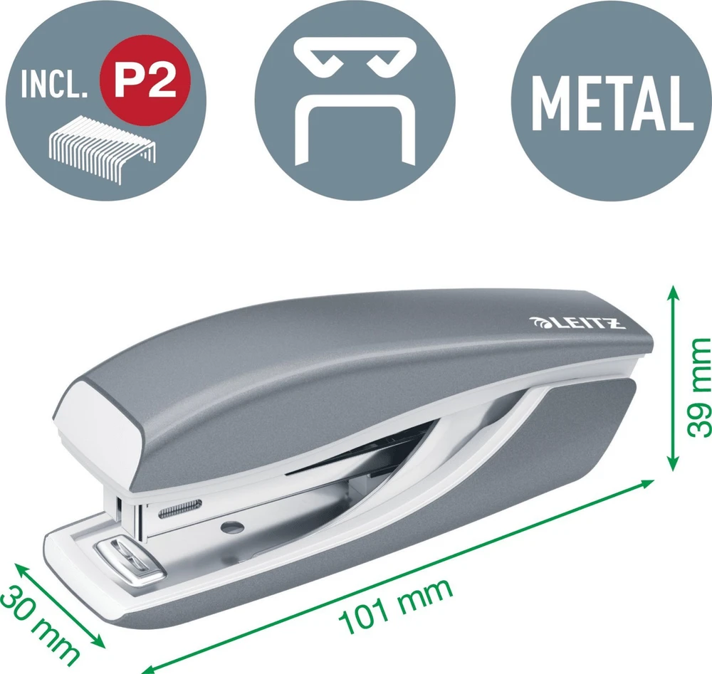 Leitz Stapler Stapler + Hole Puncher Mini NeXXt WOW raudona