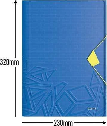 Leitz mėlynas aplankas su geometriniu raštu