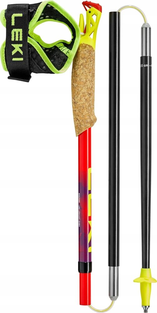 LEKI TRL Ultratrail FX One žygio lazdos, 125 cm, raudonos