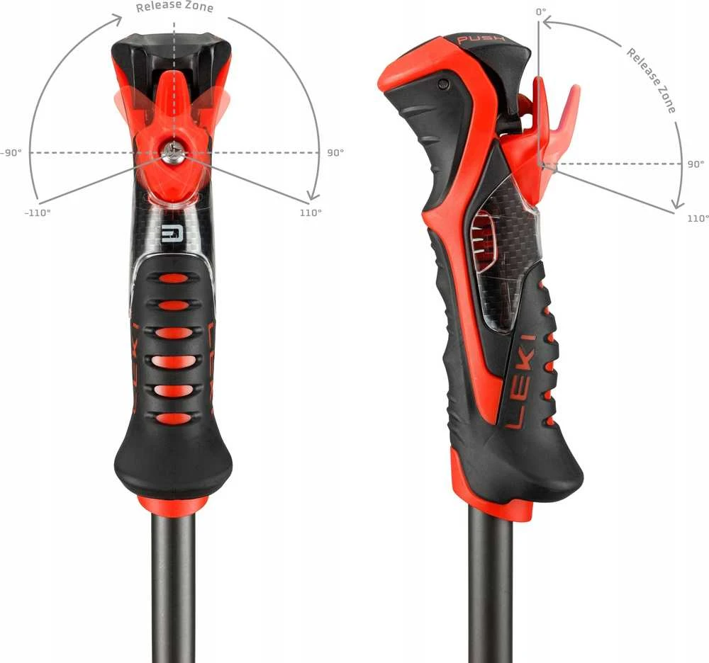 LEKI POLES 3D ​​AIRFOIL juodas/red 120