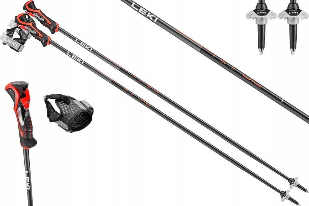 LEKI POLES 3D ​​AIRFOIL juodas/red 120