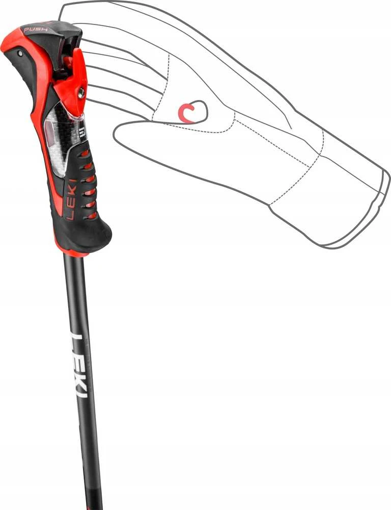 LEKI POLES 3D ​​AIRFOIL juodas/red 120