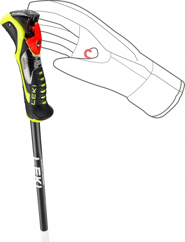 Leki LEKI STICKS 3D AIRFOIL balta/geltona 115