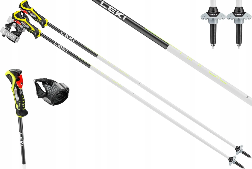 Leki LEKI STICKS 3D AIRFOIL balta/geltona 115