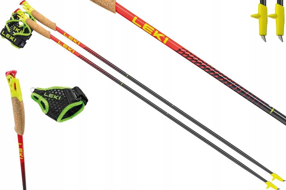 Leki LEKI STICKS TRL Vertikali K raudonai geltona 125