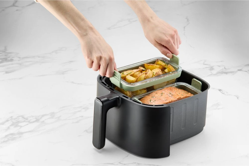 Lékué INSERT FOR AIR FRYER GLASS 2PCS