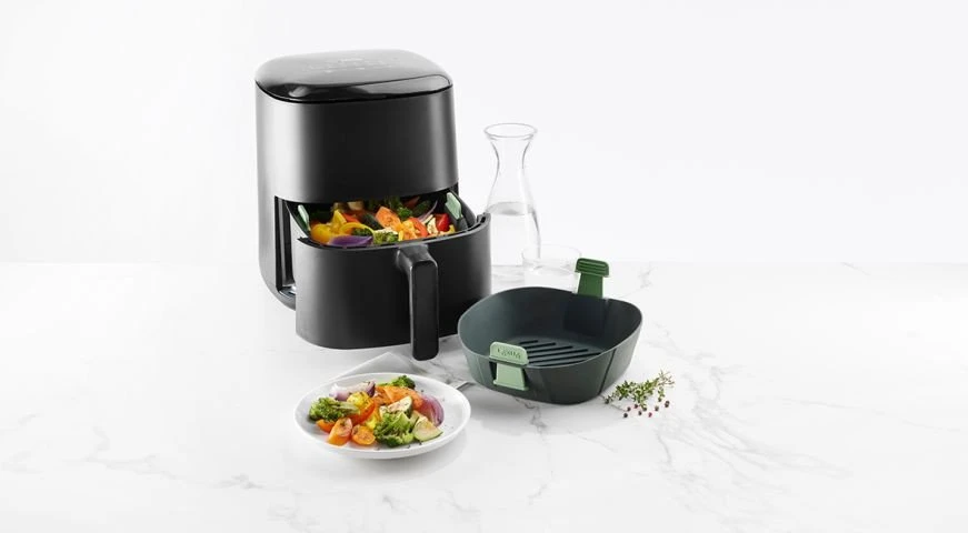 Lékué Silikoninis įdėklas karšto oro gruzdintuvei, žalia, 22 cm