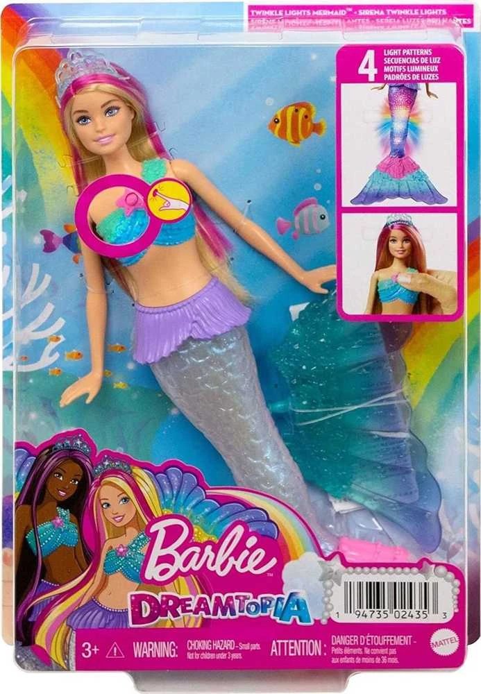 Šviečianti Barbė undinėlė Mattel Barbie Dreamtopia (HDJ36)
