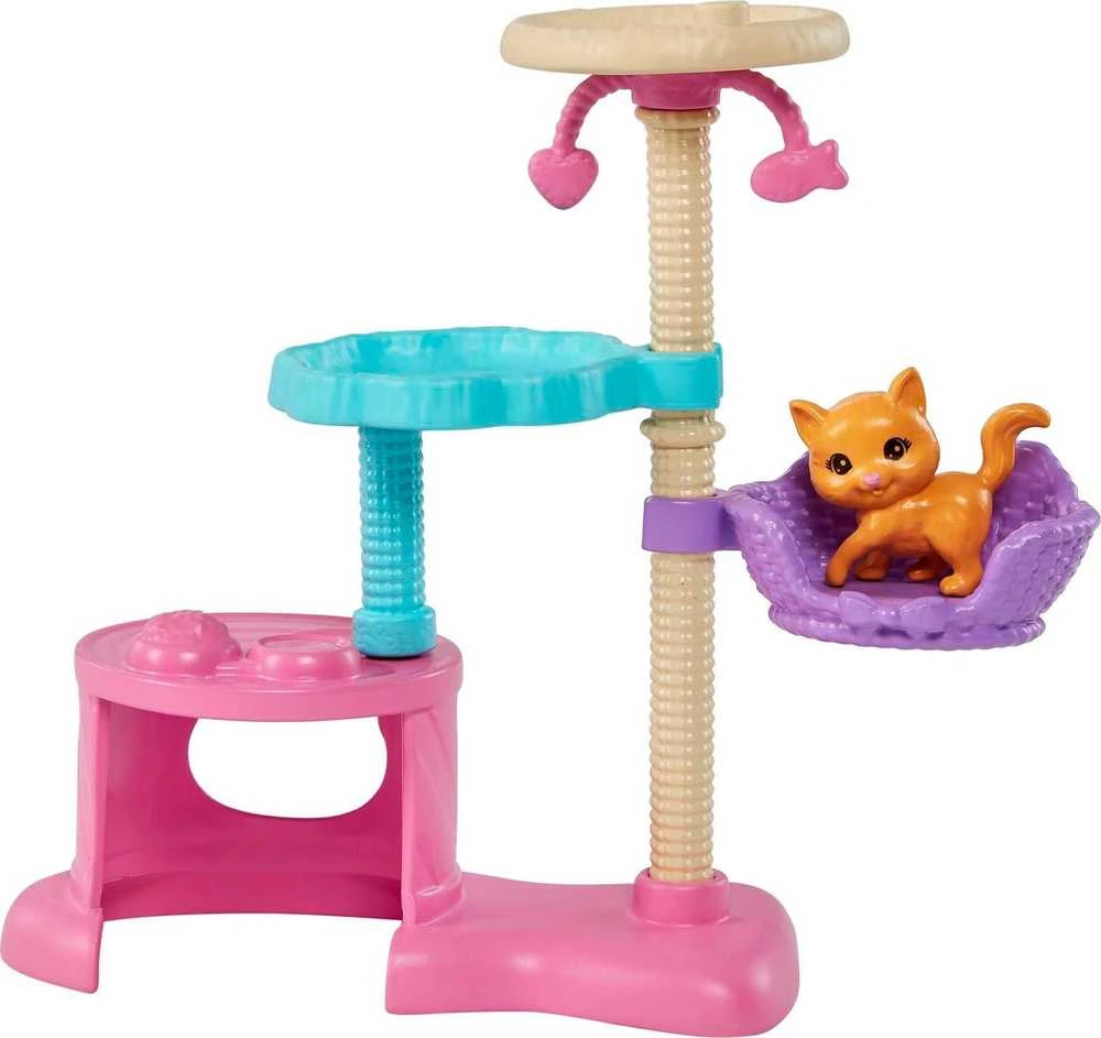 Lėlė Barbie su kačiukų nameliu Kitty Condo HHB70