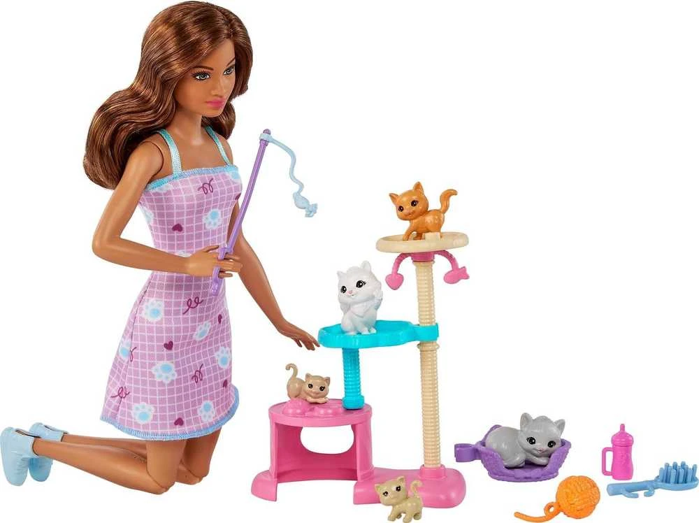 Lėlė Barbie su kačiukų nameliu Kitty Condo HHB70