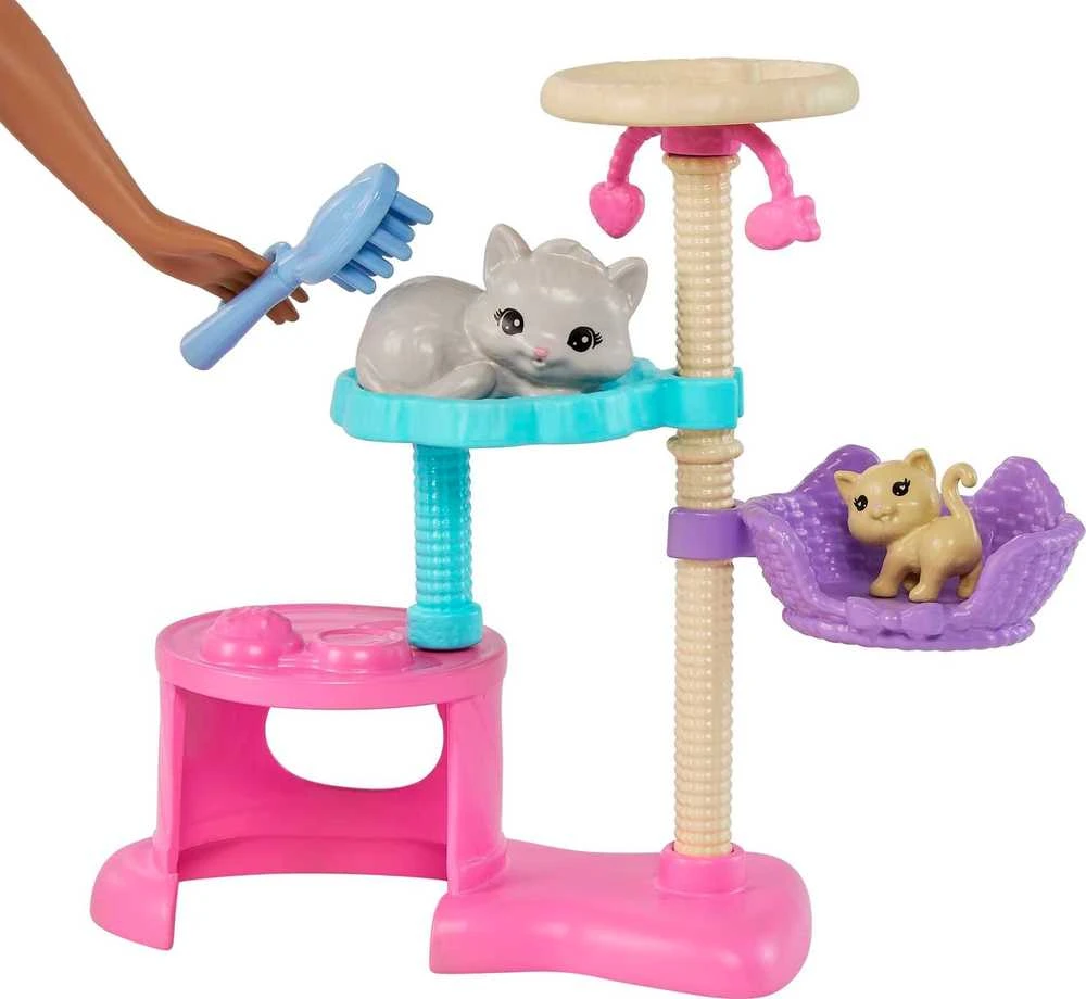Lėlė Barbie su kačiukų nameliu Kitty Condo HHB70