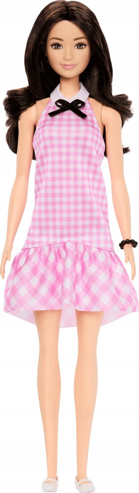 Mattel BARBIE madistė rožine languota suknele (HRH21)