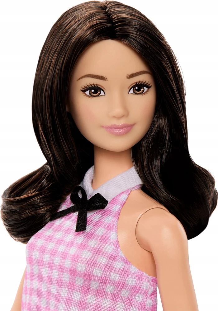 Mattel BARBIE madistė rožine languota suknele (HRH21)