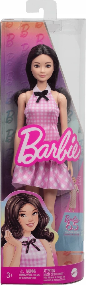 Mattel BARBIE madistė rožine languota suknele (HRH21)