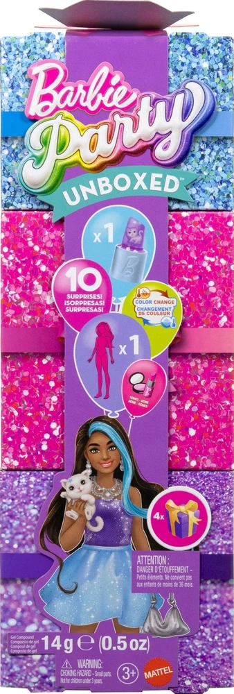 Mattel Barbie Barbė - Glam Party neišpakuota violetinė maža lėlė (JFY66)