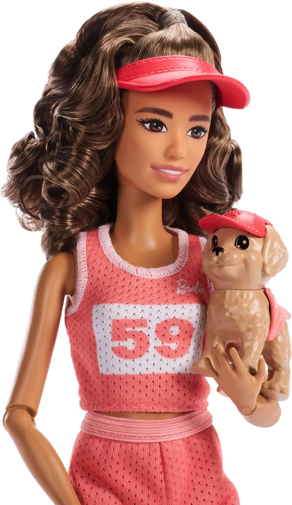 Mattel Barbie bėgikė lėlė + šuo JNM28