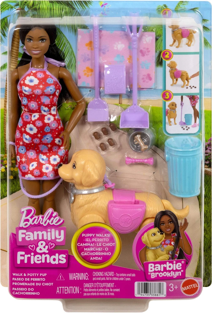 Mattel Lėlė Barbie su šuniuku ir šepetėliu
