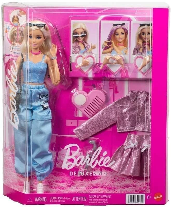 Mattel Lėlė Barbie deluxe su drabužiais ir aksesuarais