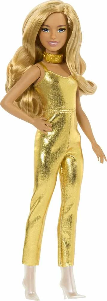 Mattel BARBIE madistė aukso spalvos kostiumu (HRH19)