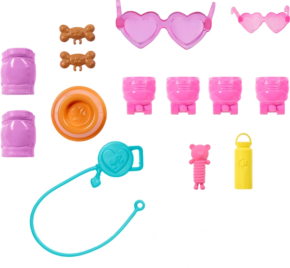 Mattel Lėlė Barbie su riedučiais ir šuniuku