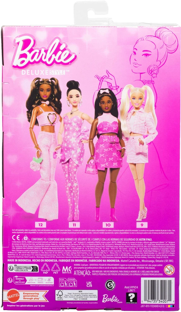 Mattel BARBIE DELUXE FASHIONISTAS lėlė rožine suknele