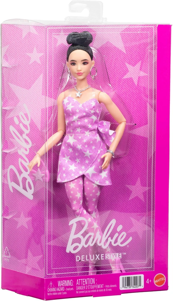 Mattel BARBIE DELUXE FASHIONISTAS lėlė rožine suknele