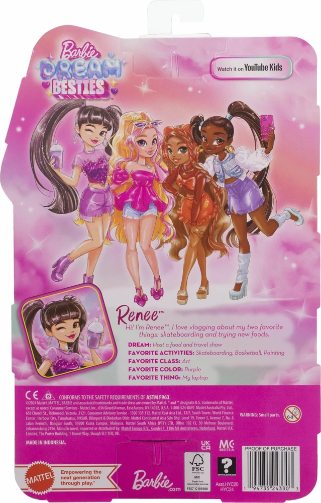 Mattel „Barbie Dream Besties“ lėlė Renee