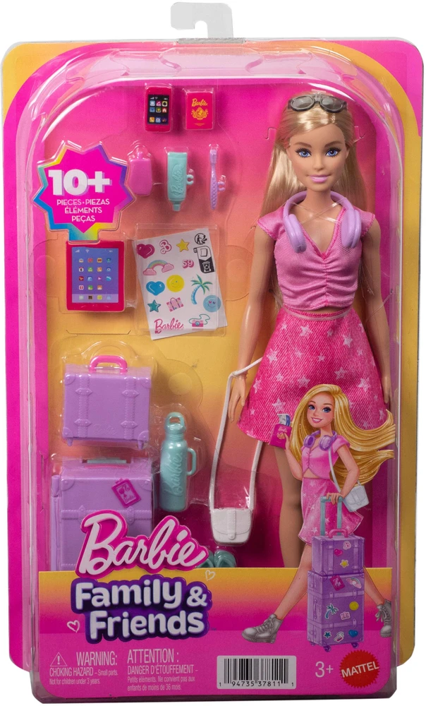 Mattel BARBIE MALIBU lėlė keliautoja (JMJ47)
