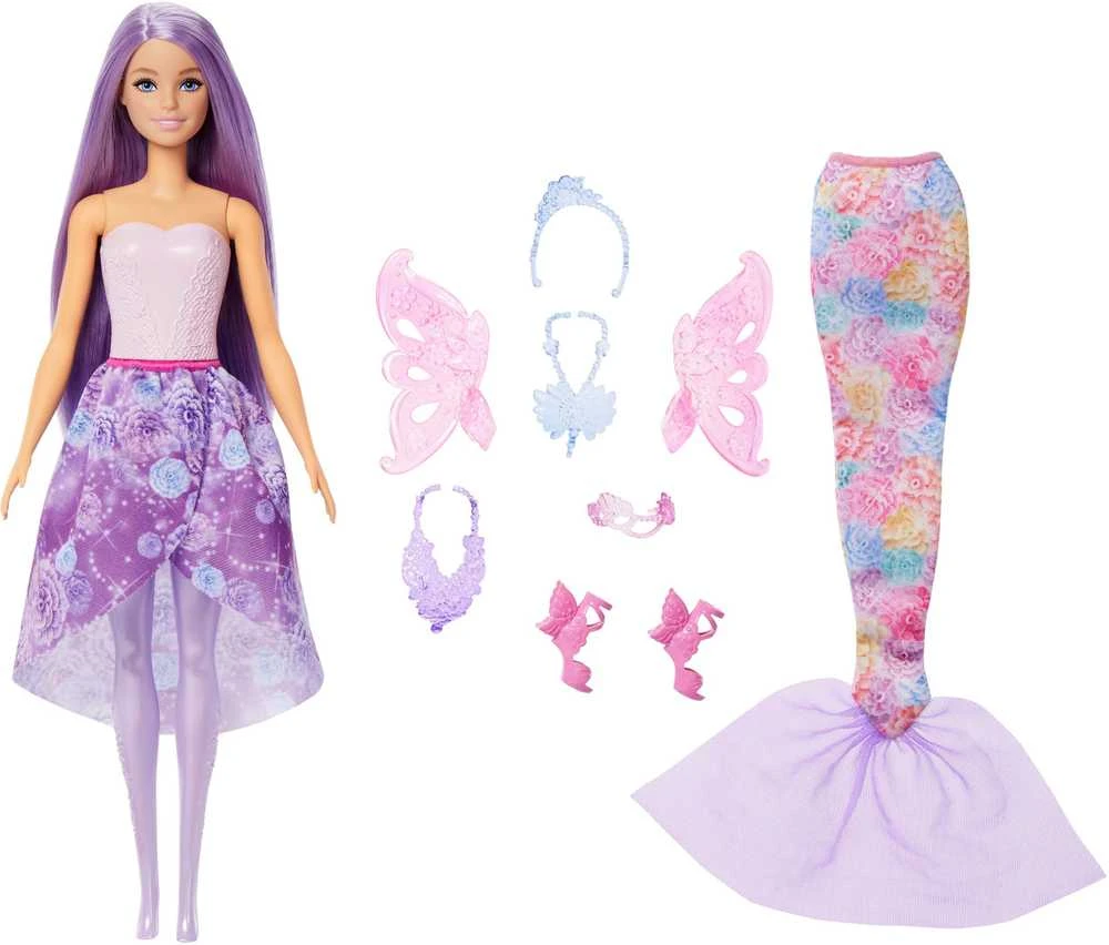 Barbie lėlė su fėjos ir undinėlės rinkinuku JCP74