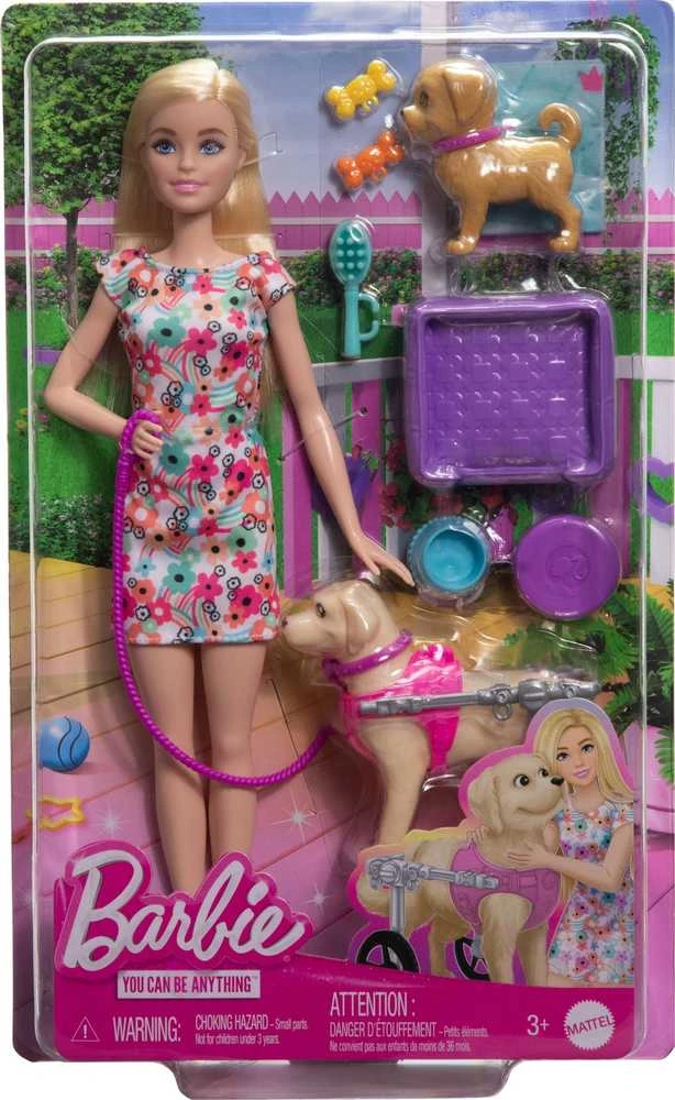 Lėlė Barbie HTK37 Walk and Wheel Pet Playset