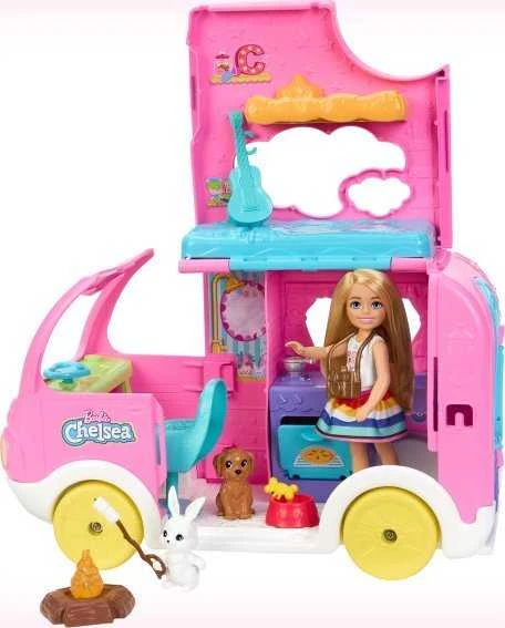 Barbie Barbės kemperis „Chelsea Mini Doll“ + Gyvūnų aksesuarai HNH90 ZA5091