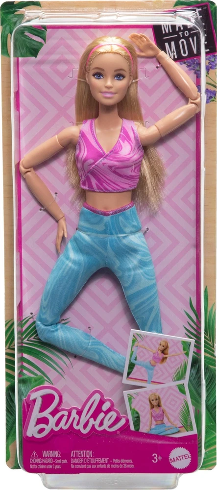 Mattel Made to Move Barbie Doll Skirtas šviesiems plaukams Hair (HRH27) | Mattel
