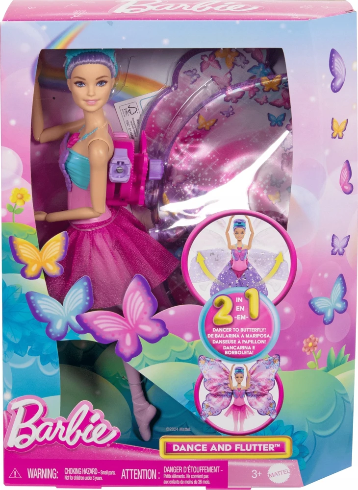 Žaislinė lelė Mattel Barbie Dreamtopia drugelis, HXJ10