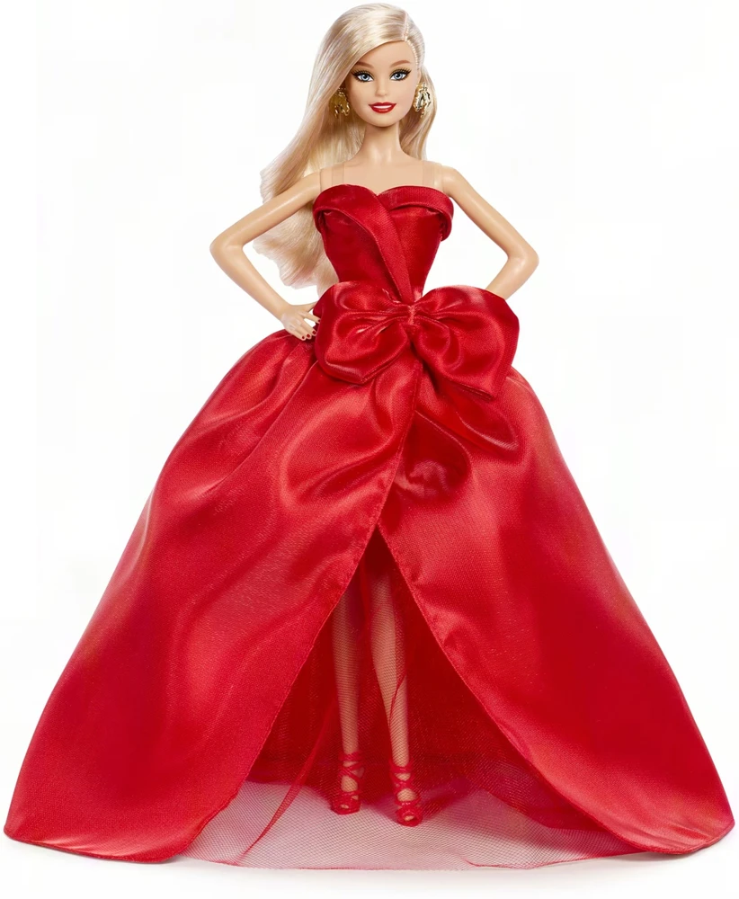 Mattel BARBIE HOLIDAY kolekcinė lėlė raudona suknele (JJX65)