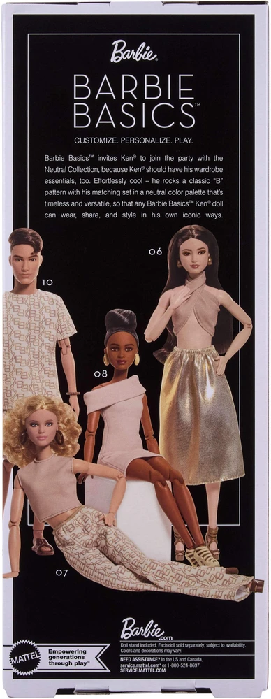 Mattel BARBIE BASICS No10 lėlė (JJX29)