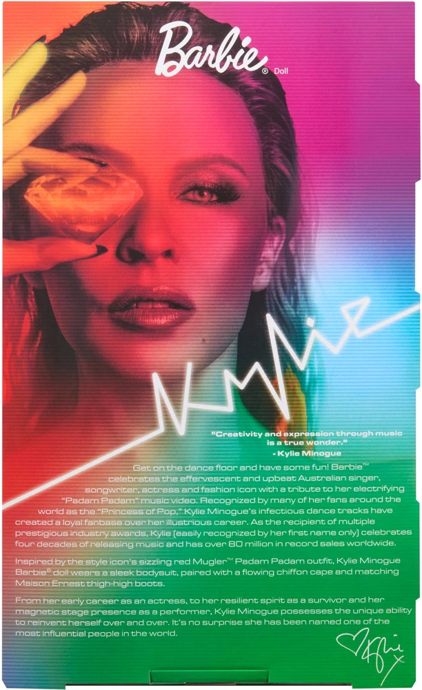 Mattel BARBIE MUSIC SERIES kolekcinė lėlė – Kylie Minogue (JBJ38)