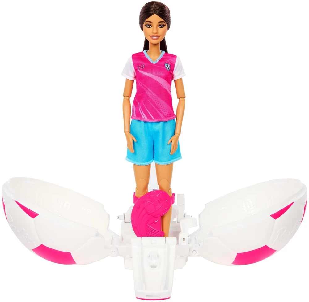 Mattel Lėlė Barbie futbolininkė su kamuoliu