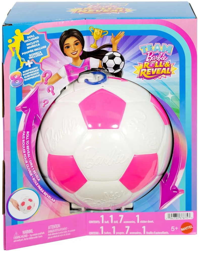 Mattel Lėlė Barbie futbolininkė su kamuoliu