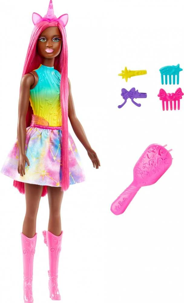 Mattel Barbie Barbė - A touch of Magic vienaragio lėlė su ilgais plaukais (HRR01)