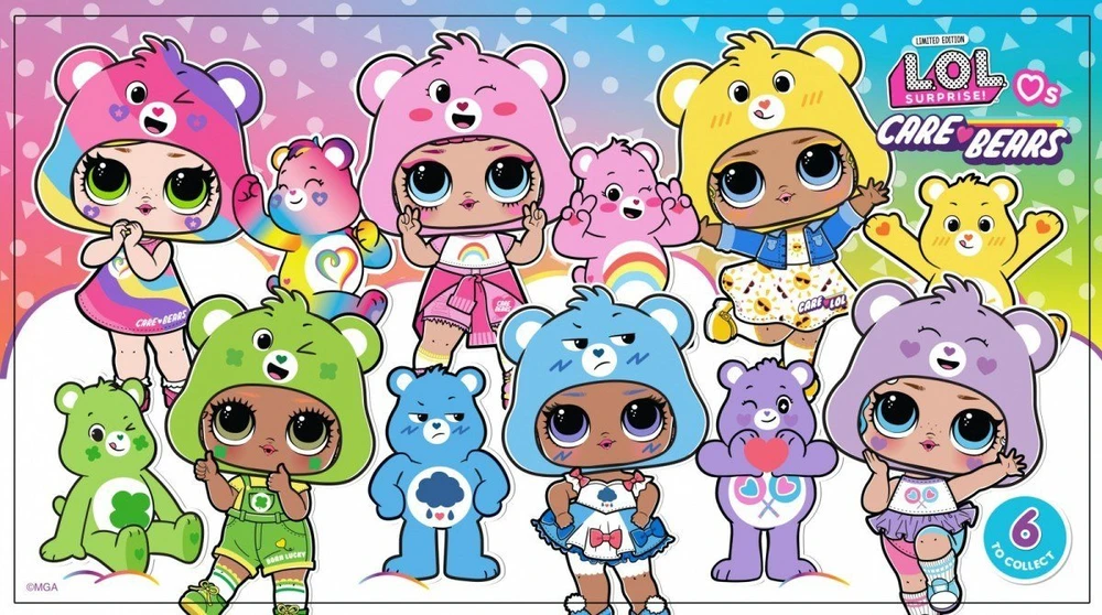 MGA L.O.L. Surprise Loves Care Bears Tots lėlytė 542704-EUC