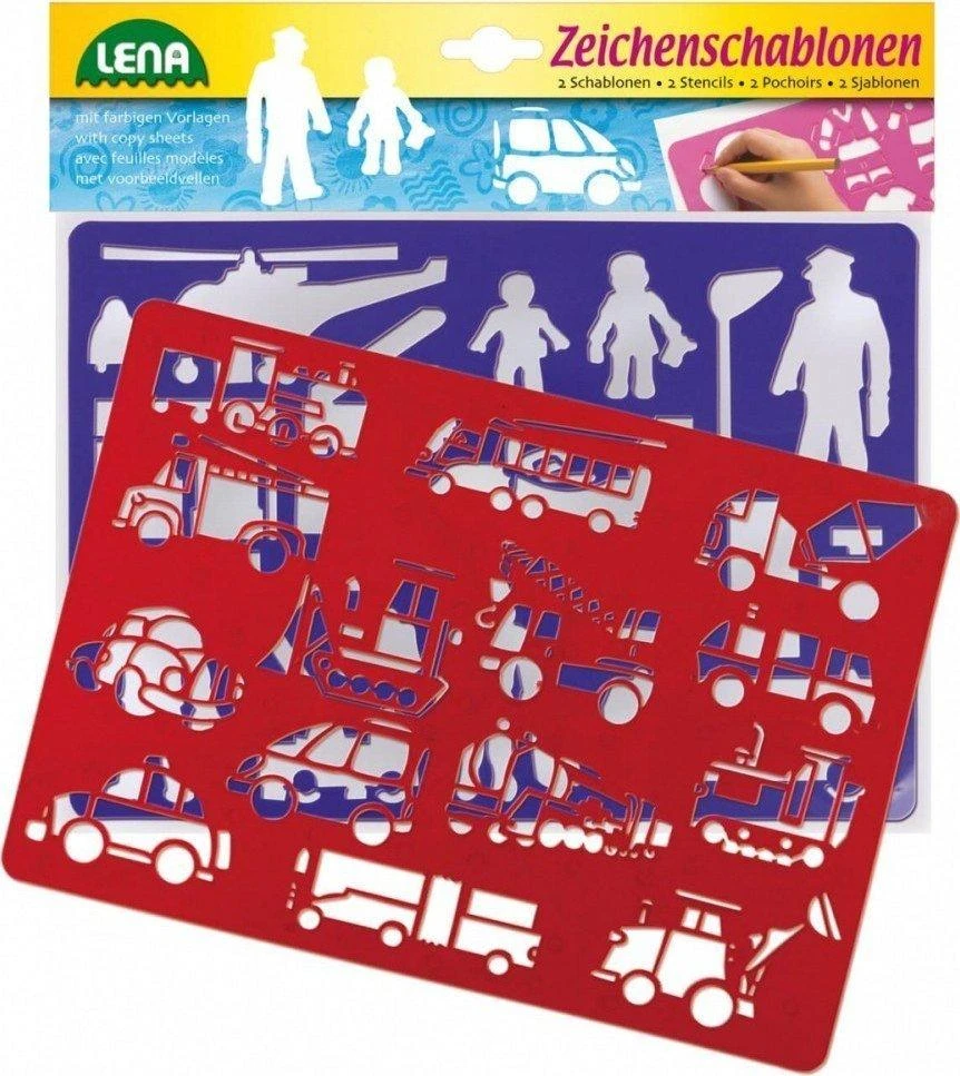 Transporto priemonių ir žmonių šablonai Lena