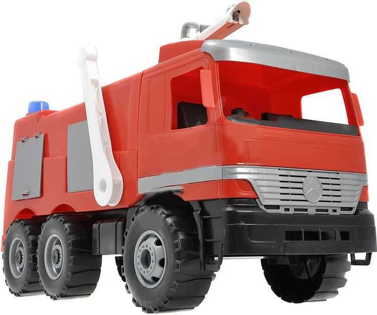 Gaisrinė mašina Lena Mercedes Actros, 64 cm (išlaiko 50 kg apkrovą)