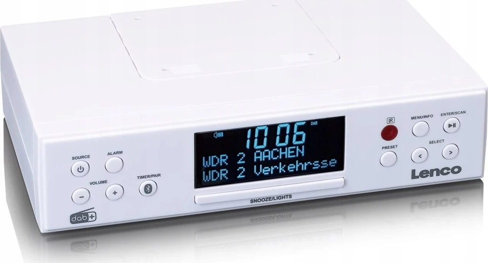 Lenco KCR-190WH - FM/DAB virtuvės radijas su Bluetooth