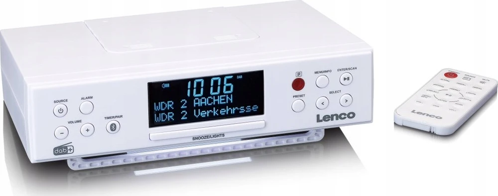 Lenco KCR-190WH - FM/DAB virtuvės radijas su Bluetooth