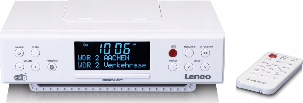 Lenco KCR-190WH - FM/DAB virtuvės radijas su Bluetooth
