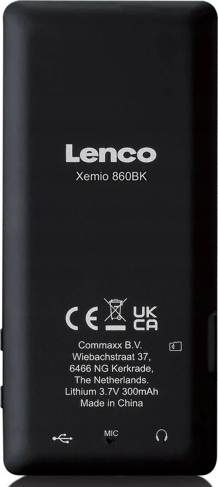 Lenco XEMIO-860 MP4 grotuvas 8GB juoda