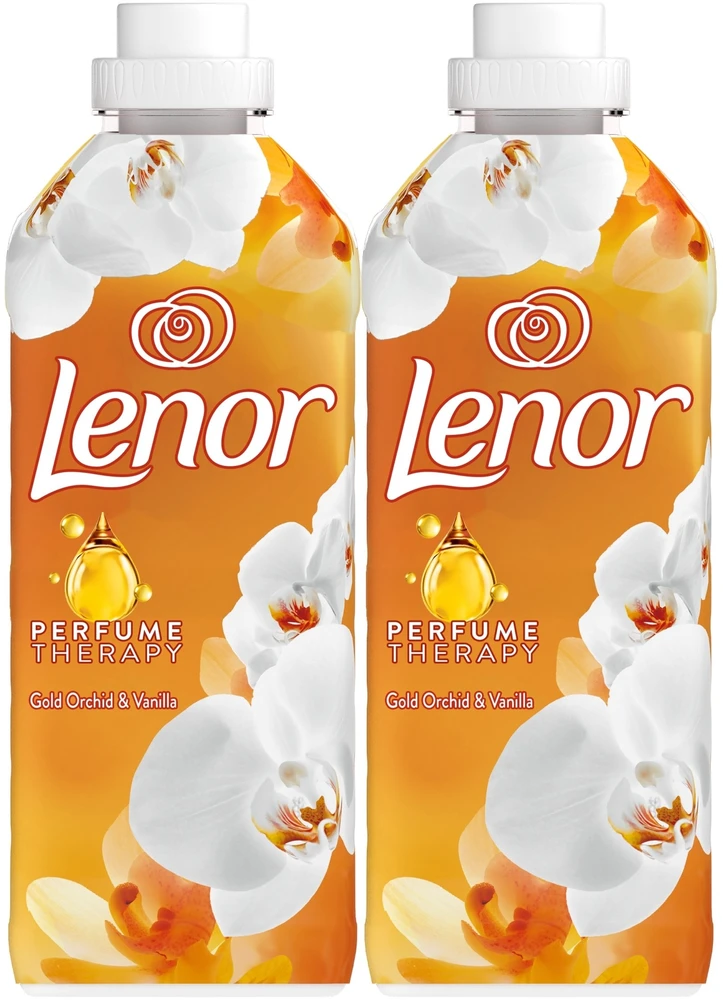 LENOR audinių minkštiklis Gold Orchid & Vanilla 2 x 987 ml (94 Skalbimai)