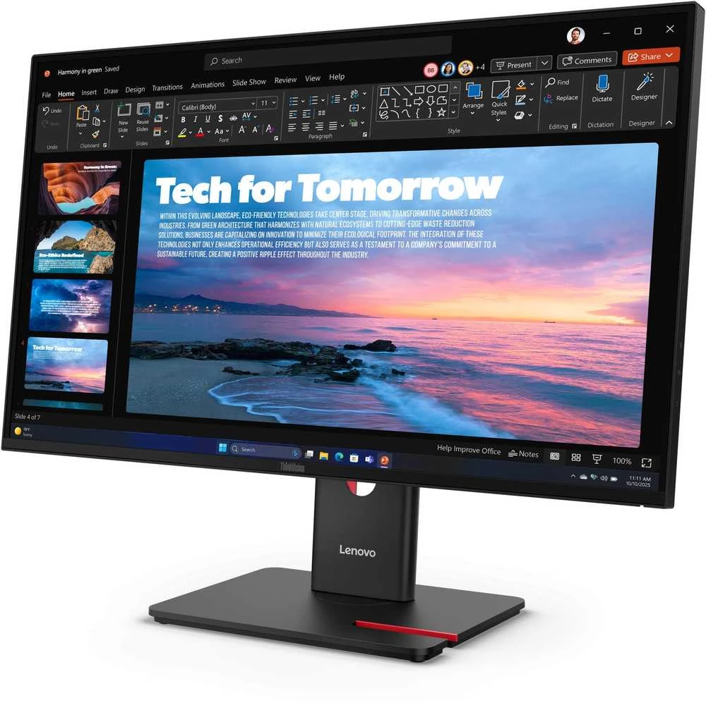 Monitorius Lenovo | ThinkVision | T27QD-40 | 27 " | IPS | 16:9 | 120 Hz | 4 ms | 2560 x 1440 pikselių | 350 cd/m² | HDMI jungtys quantity 1 | Eclipse juodas | Garantija 36 mėn.