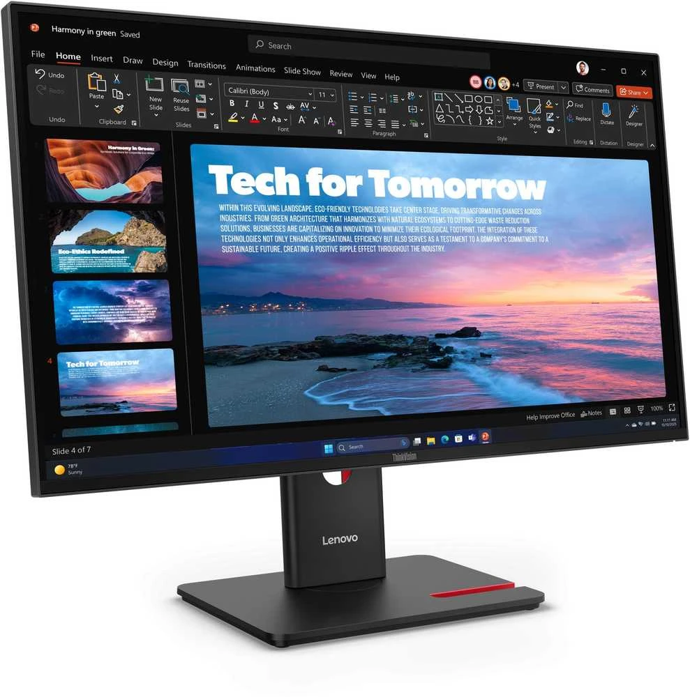 Monitorius Lenovo | ThinkVision | T27QD-40 | 27 " | IPS | 16:9 | 120 Hz | 4 ms | 2560 x 1440 pikselių | 350 cd/m² | HDMI jungtys quantity 1 | Eclipse juodas | Garantija 36 mėn.