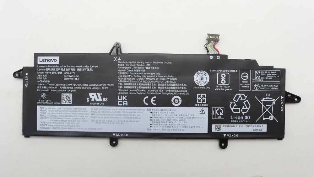 „Bateria Lenovo“ 4 celių vidinė ličio jonų baterija, 54,7 Wh talpa